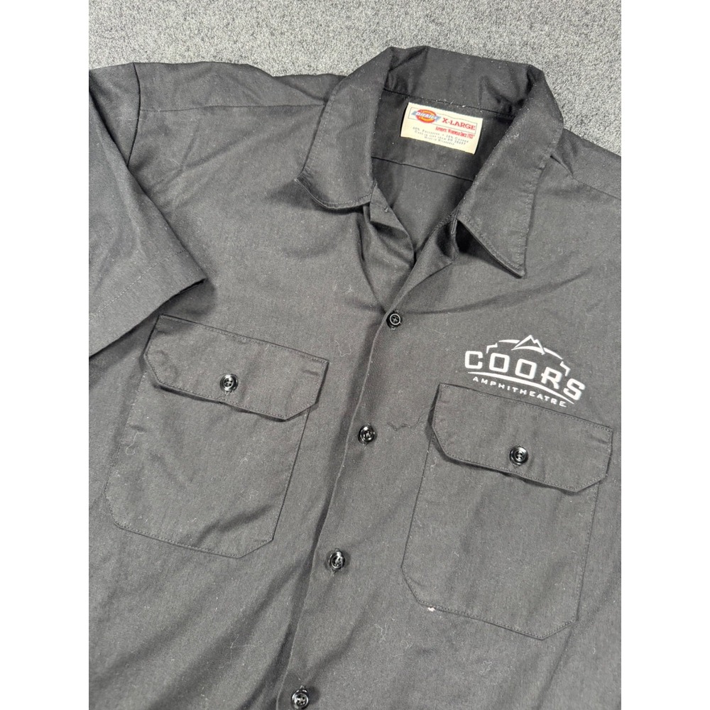 VTG Dickies Coors Amphitheatre Working Crew Shirt Black XL Concert Staff